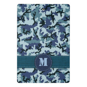 Navy camouflage mini clipboard