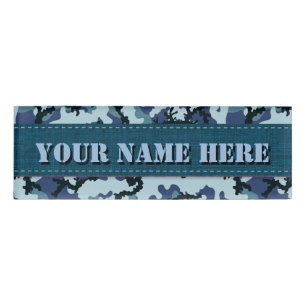 Navy camouflage name tag