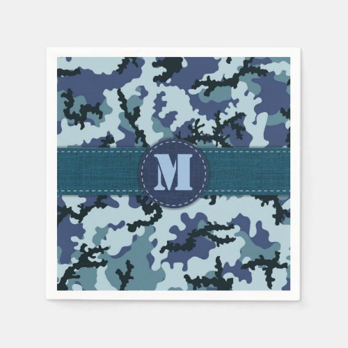 Navy camouflage napkins