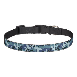 Navy camouflage pet collar