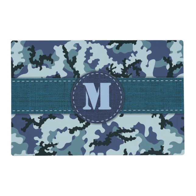 Navy camouflage placemat (Front)