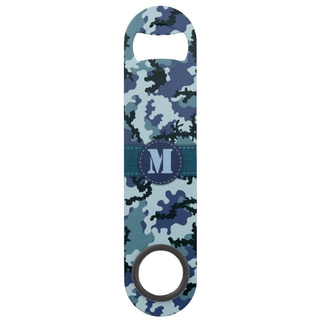 Navy camouflage speed bottle opener (Front)