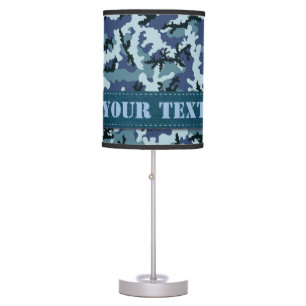 Navy camouflage table lamp