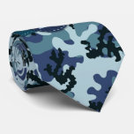 Navy camouflage tie