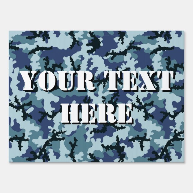 Navy camouflage yard sign (Front)