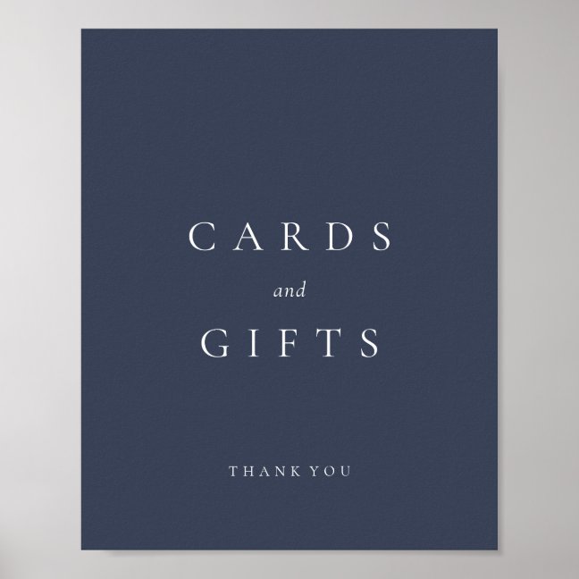 Navy Cards and Gifts Poster