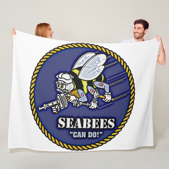 NAVY CBs Fleece Blanket (In Situ)