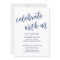 Navy Celebrate with Us Casual Modern Wedding Party