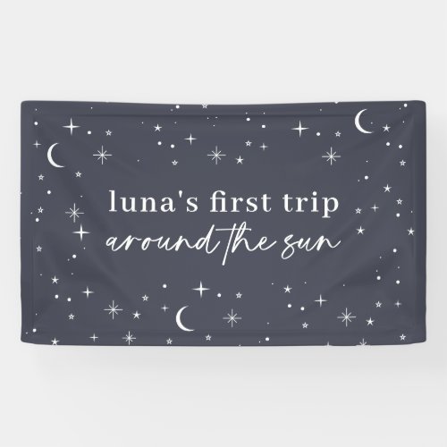 Navy Celestial First Trip Around The Sun Banner