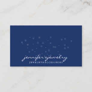 Navy Celestial Night Sky Stars Birth Chart Reading Business Card