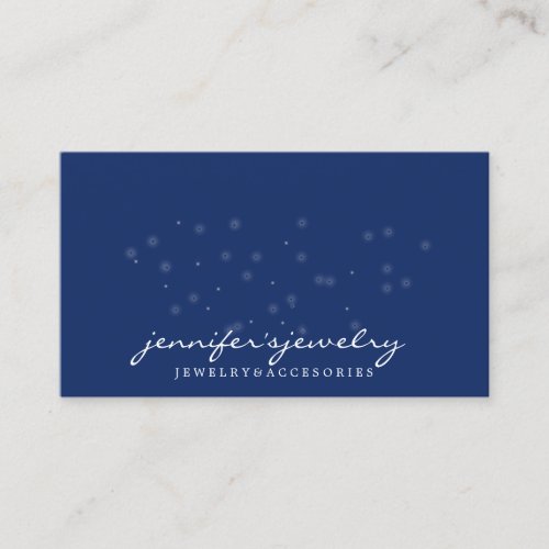 Navy Celestial Night Sky Stars Birth Chart Reading Business Card