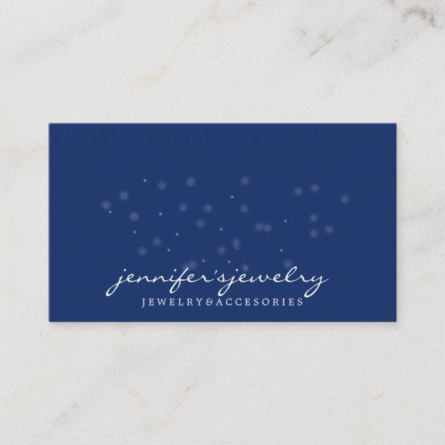 Navy Celestial Night Sky Stars Birth Chart Reading Business Card