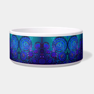 NAVY ceramic dog dish bowl   m3galleryStudio
