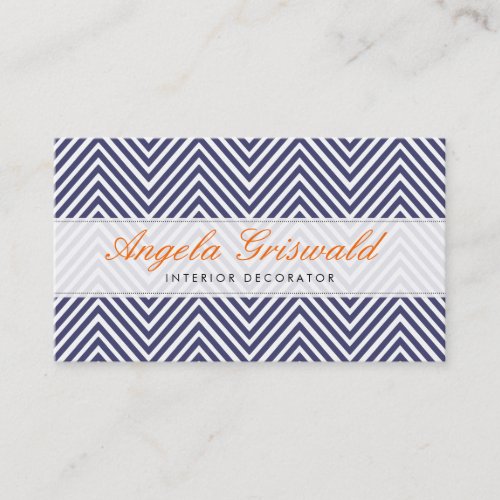 Navy Chevron Business Cards