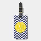 Navy Chevron Zigzag Personalized Monogram