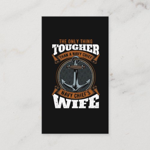 Navy Chief Husband Funny Tough Wife Business Card