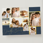 Navy Collage Multi Photo Save The Date Gold Frames Foil Invitation<br><div class="desc">Create the perfect personalized save the date for your special day with a modern,  elegant customizable Multi Photo. Add your favorite photos,  adjust the colors,  and let your guests know your big day is coming with this one-of-a-kind Save the Date.

*real foil</div>