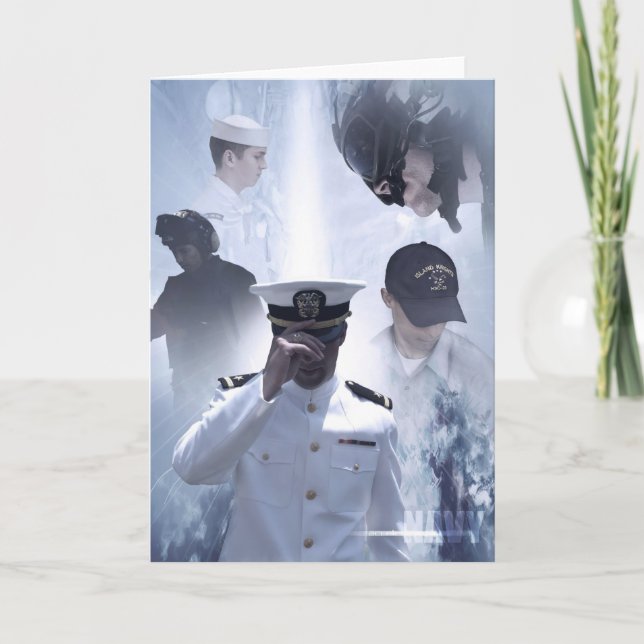Navy Commemorative Greeting & Note Cards (Front)