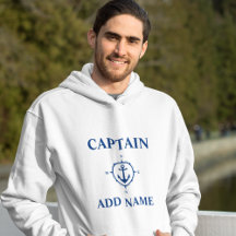 Navy Compass Anchor Captain Add Name or Boat Name