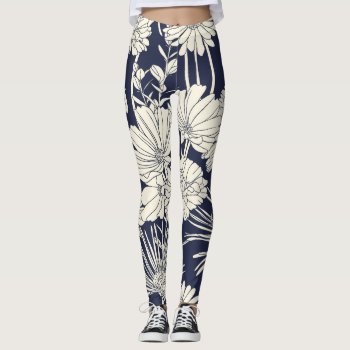 Navy Compression Leggings by bealeader at Zazzle