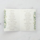 Navy/Cream Snowberry+Eucalyptus Winter Wedding Program