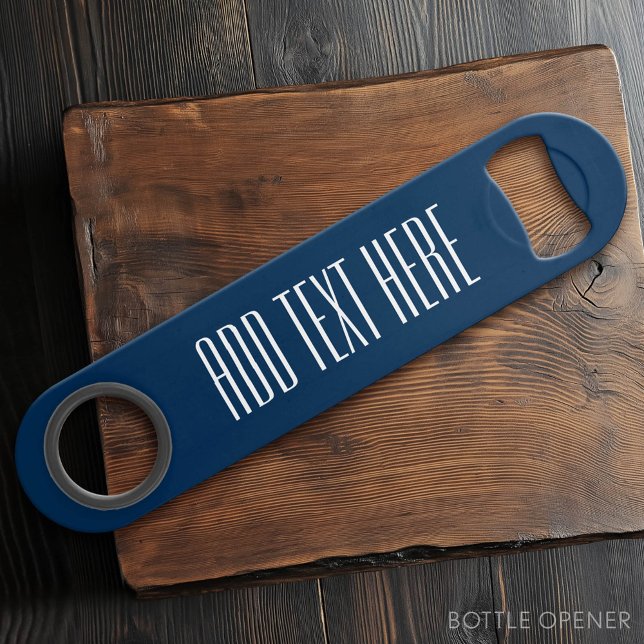 Navy Create Your Own - Make It Yours Custom Text Bar Key (Custom Bottle Opener)