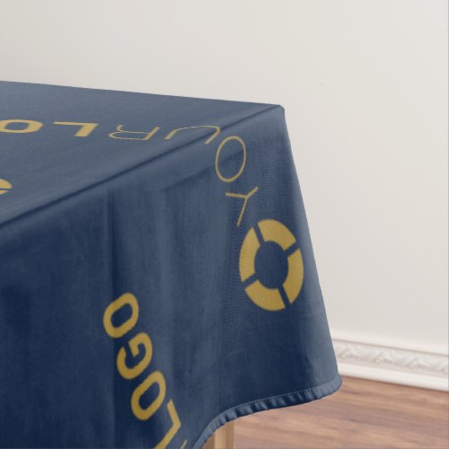 Navy Custom Company Logo Promotional Display Tablecloth