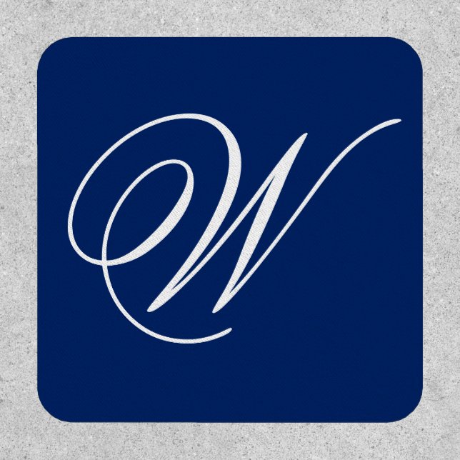 Navy Custom Monogram Patch for Personal Flair (Front)