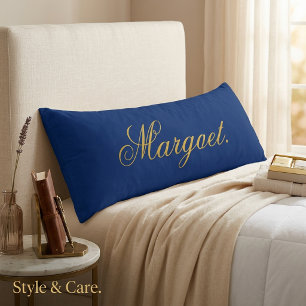 Navy Custom Name Body Pillow Personalized Design
