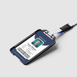 Navy | Customizable Employee ID Company Security Badge