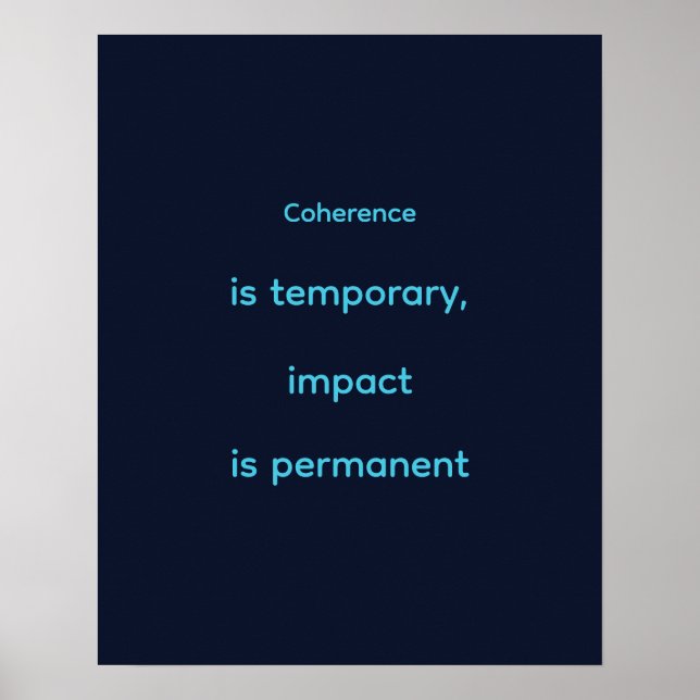 Navy Cyan Quantum Engineer Motivation Poster (Front)