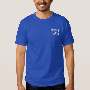 NAVY DAD Embroidered Shirt