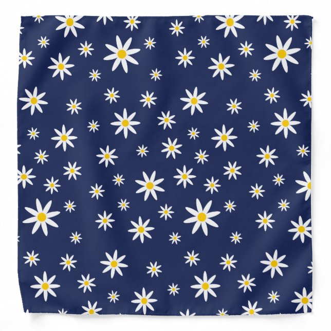 Navy Daisy Bandana (Front)