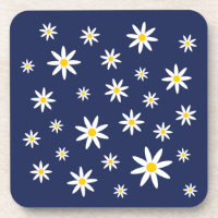 Navy Daisy Coasters