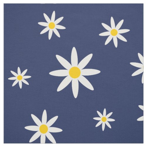 Navy Daisy Fabric