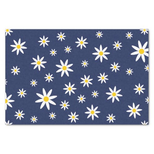 Navy Daisy Tissue Paper