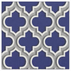 Navy Dark Gray Moroccan Quatrefoil Pattern #5DS