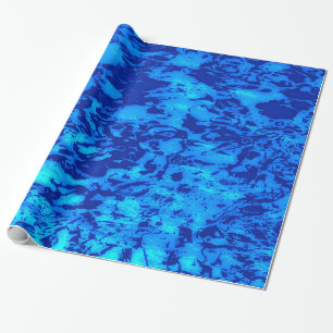 Navy Deep Customize Fresh Ocean Water Wrapping Paper