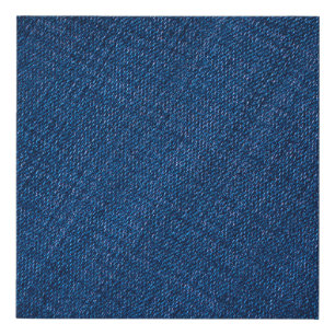Navy denim jeans texture faux canvas print