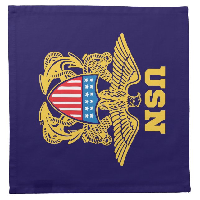 Navy Design Cloth Napkin (Front)