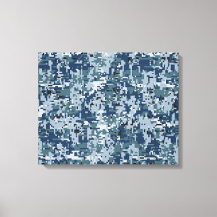 Navy Digital Camo Camouflage Decor