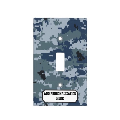 Navy Digital Camouflage Light Switch Cover