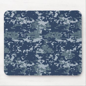 Navy Digital Camouflage Mousepad by s_and_c at Zazzle