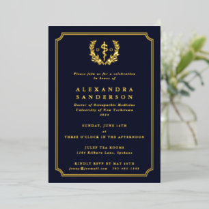 Navy Doctor of Osteopathic Medicine Graduation Foil Invitation