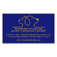 Navy Dog Cat Simple Line Logo Veterinary Pet