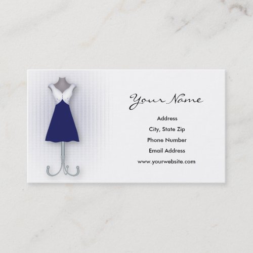 Navy Dress Business Cards