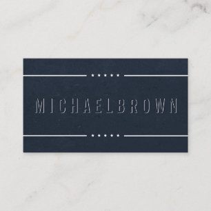 Navy Driver Minimalist Bold Modern stars Business Card