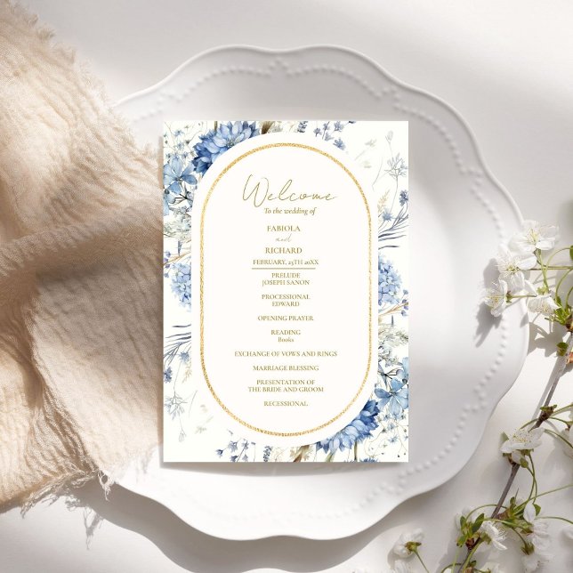 Navy Dusty Blue Floral Spring Bloom Wedding (Creator Uploaded)