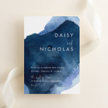 Navy Dusty Blue Ocean Watercolor Wedding Invitation<br><div class="desc">Navy Dusty Blue Ocean Watercolor Wedding Invitation

See matching collection in Niche and Nest Store

Many thanks</div>