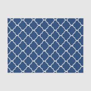 Navy Elegant Moroccan Design Tissue Paper